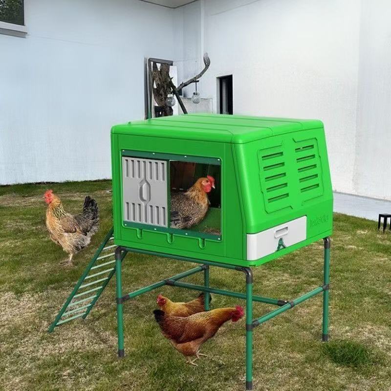 Mobile Chicken Coop Run with For 2-10 Large Hens House Fe291c5177ee5b9055c44dfad35f61e6