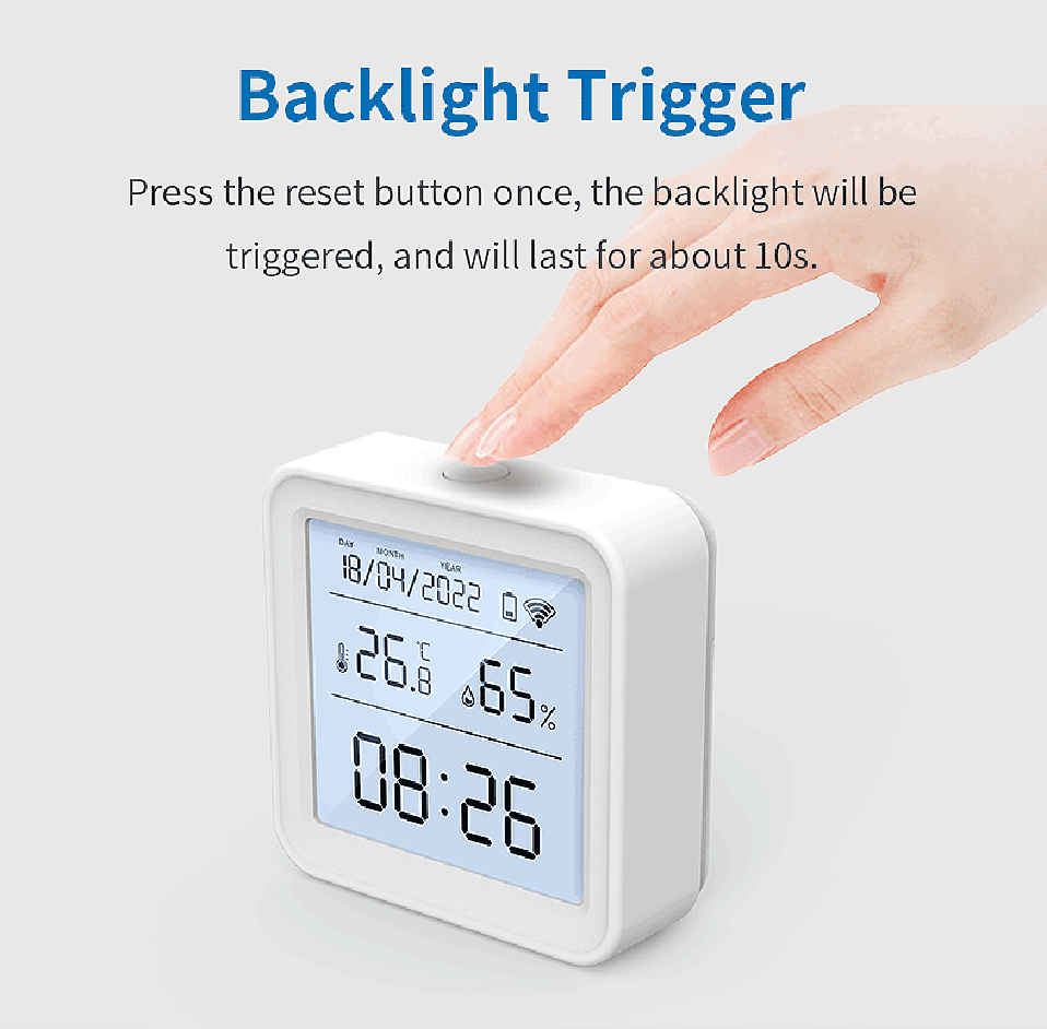 Wifi Temperature Humidity Sensor Smart Life Backlight Hygrometer Thermometer  Sensor Support Alexa G on Luulla