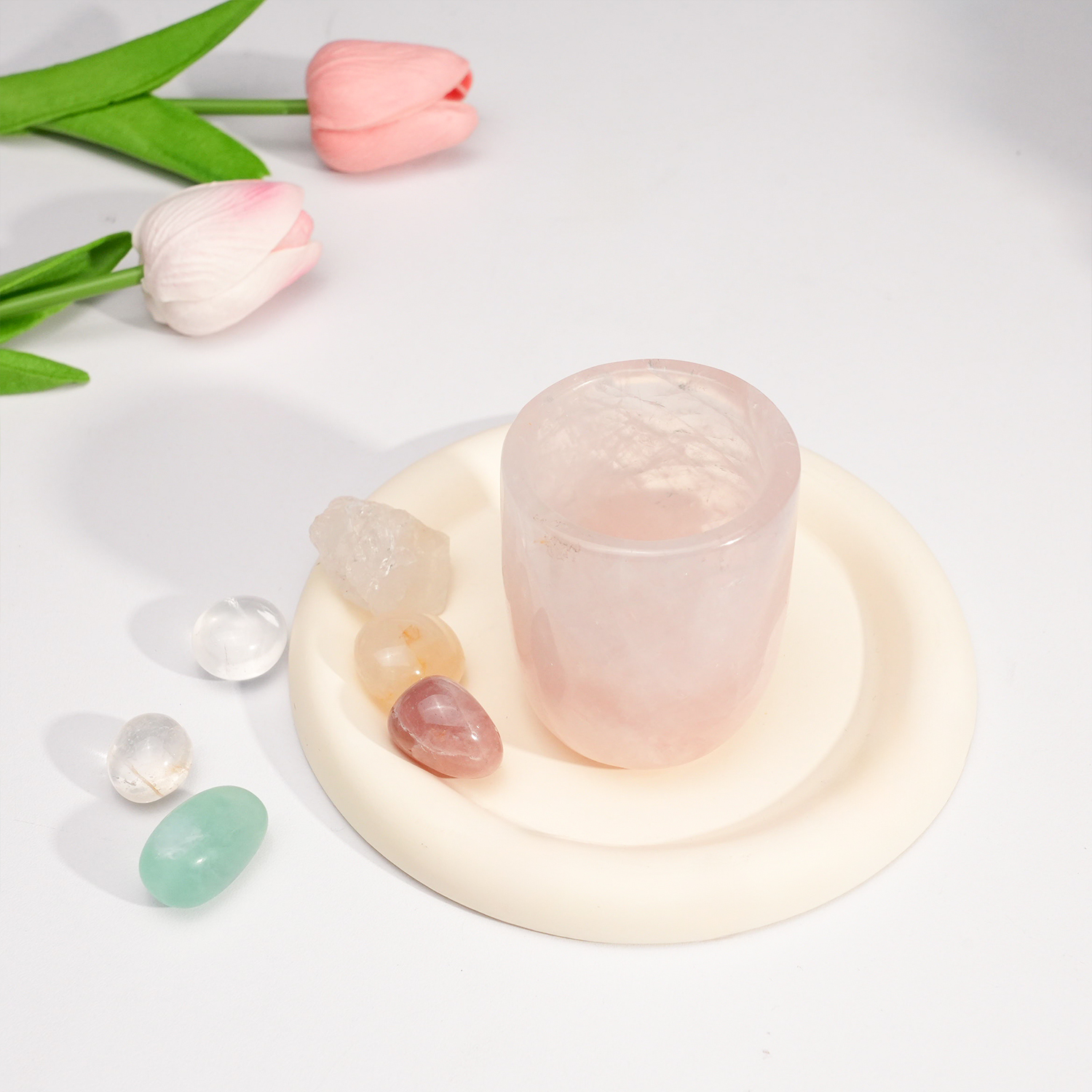 Rose Quartz Simple Cup