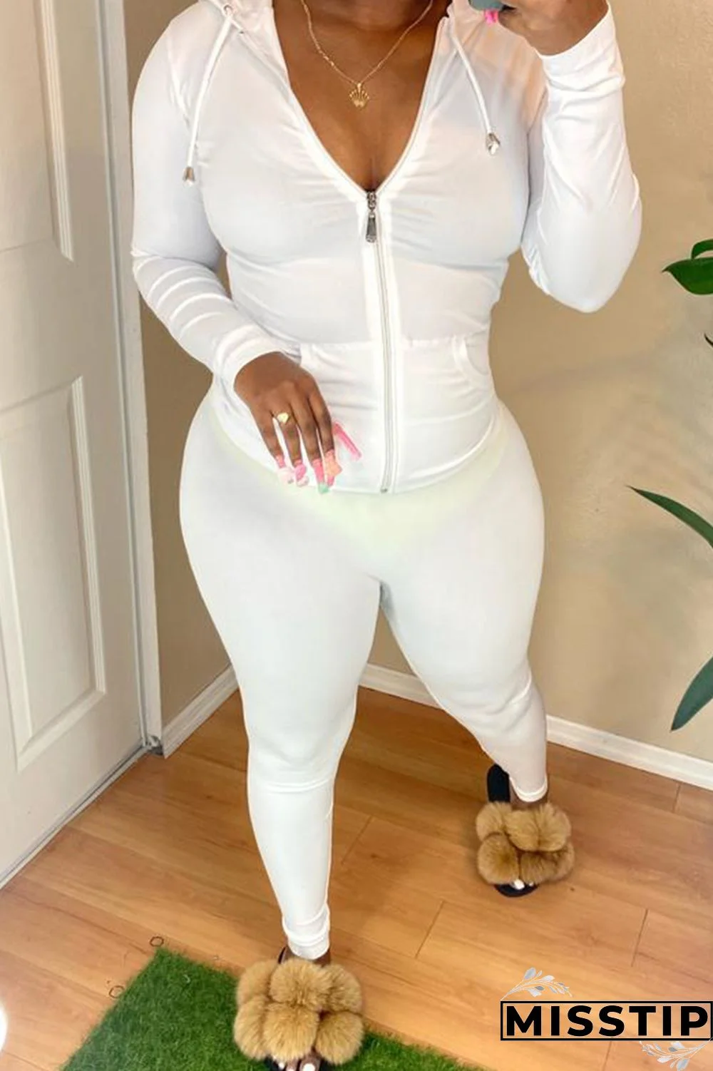 Black Fashion Casual Solid Basic Hooded Collar Long Sleeve Two Pieces