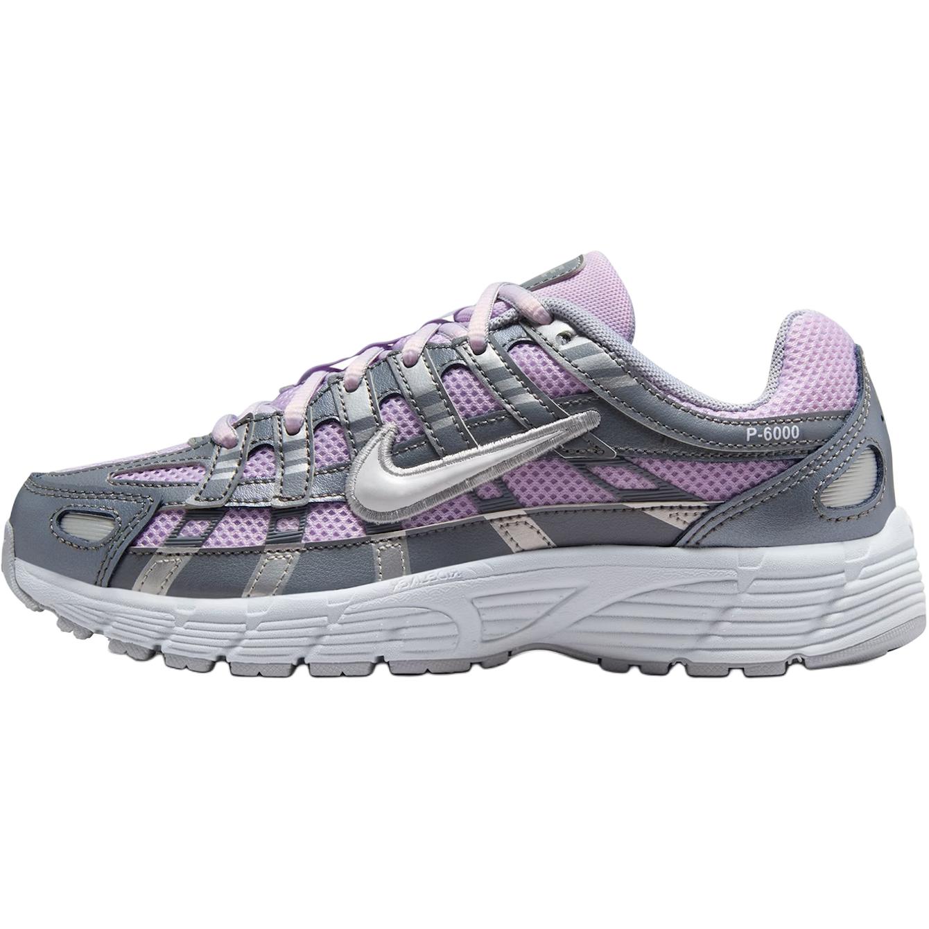 Nike Anti Slip Wear Resistant Low Top Kids' Running Shoes Gray Pink Teenagers