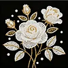 DIY Pearl Painting Rose for Home Decor with Frame(25x25cm)