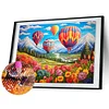 Diamond Painting-DIY Full Round Drill Garden Hot Air Balloon