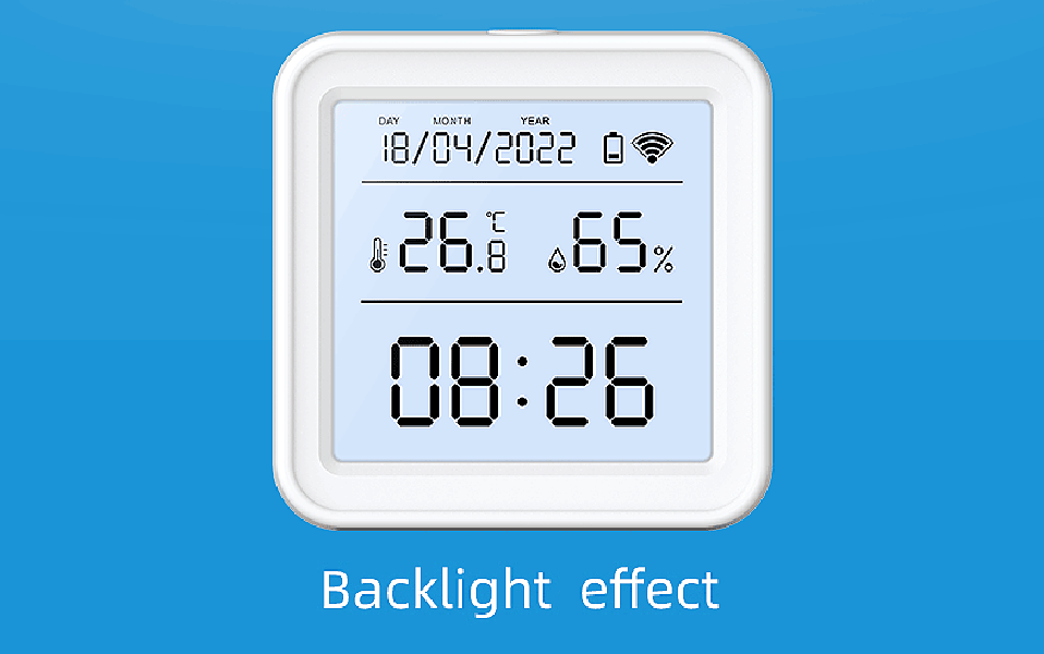 Tuya WIFI Temperature Humidity Sensor Hygrometer Thermometer Smart Home  Backlight Smart Life Support Alexa Google Assistant