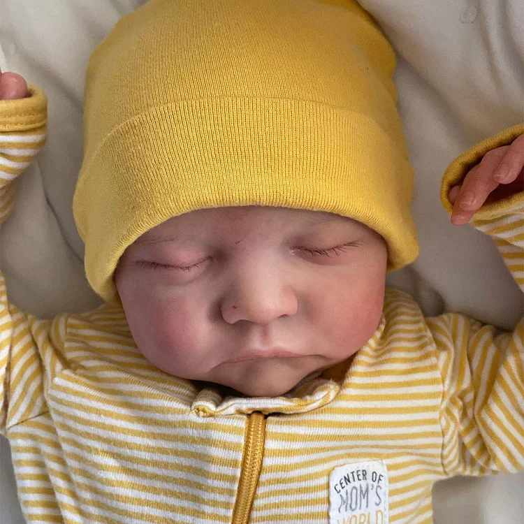 20" Reborn Sleeping Newborn Twins Boy and Girl Realistic Silicone Vinyl Baby Dolls Named Qunsa and Asicen By Dollreborns®
