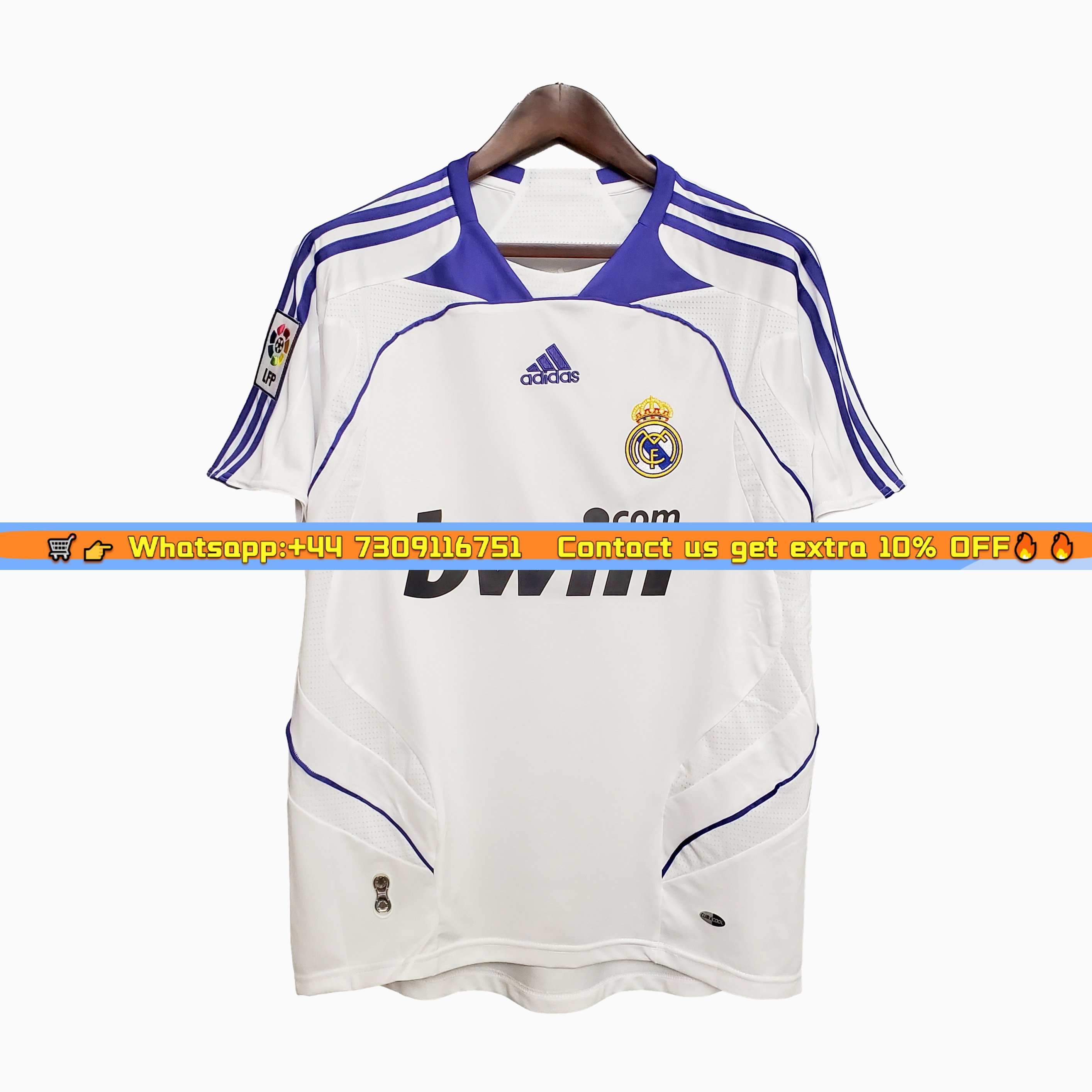 Retro Real Madrid 07-08 Home Stadium Jersey