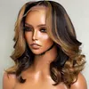 Glueless Mixed Blonde Short Bob Body Wave Wig For Women