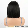 Black Bob Virgin Hair Short Straight Wigs